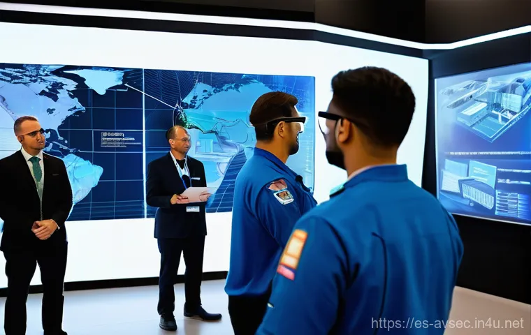 항공보안관리사 자격시험 최신 동향 - **Prompt:** "A panoramic, futuristic control room within an airport, bustling with activity. Several... 항공보안관리사 자격시험 최신 동향 - **Prompt:** "A panoramic, futuristic control room within an airport, bustling with activity. Several...